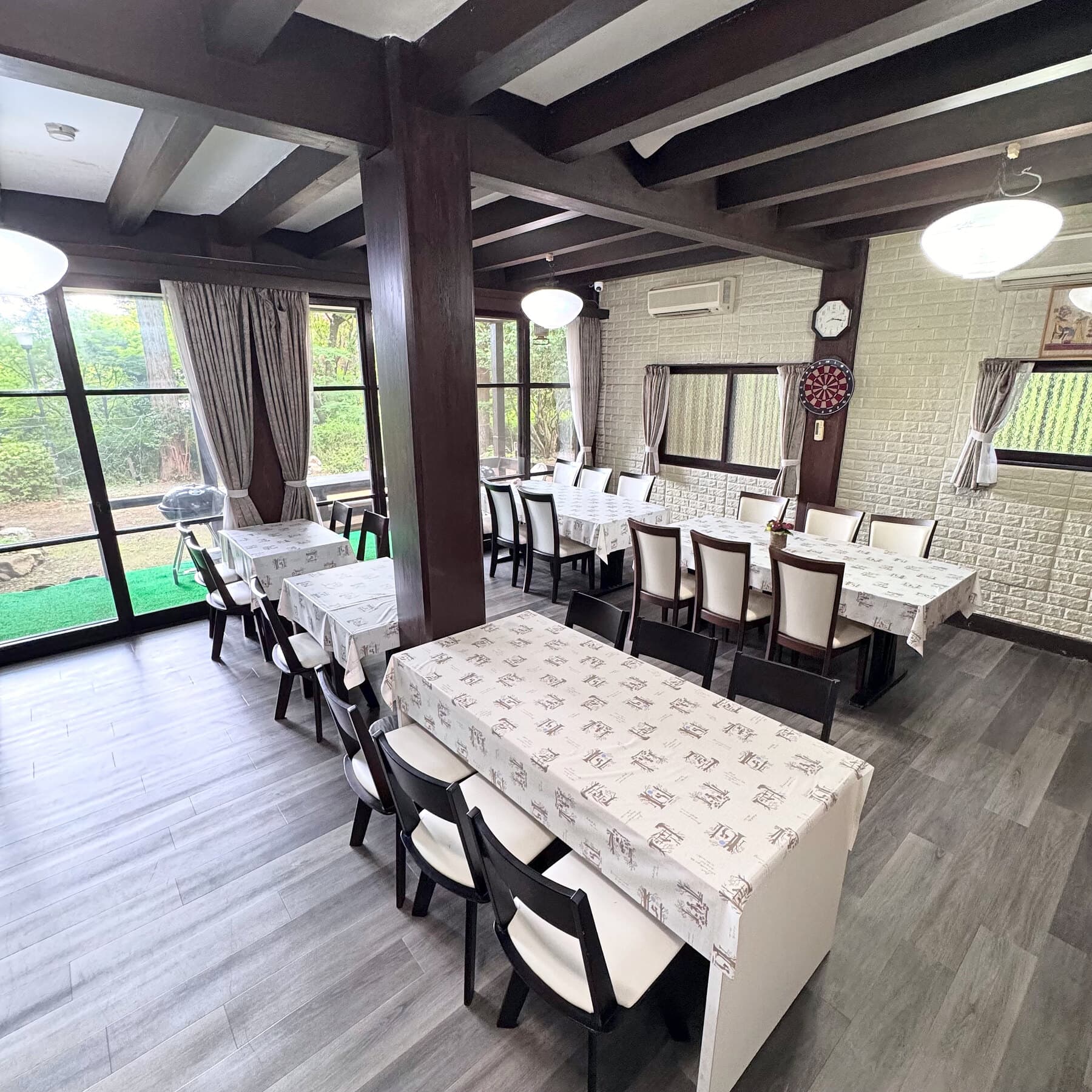 The dining hall where breakfast is served